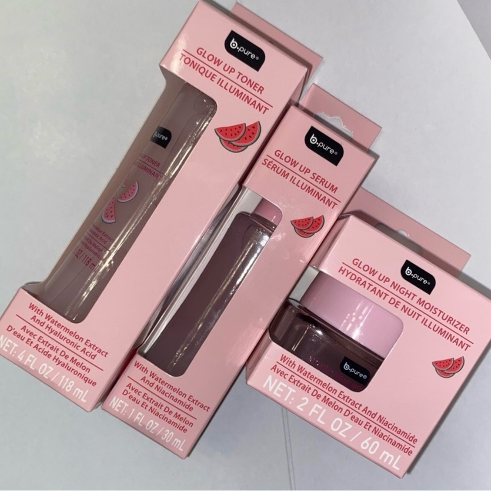 b-pure Watermelon Glow Up Skincare Set (Toner, Serum & Night Moisturizer) - Picture 3 of 9